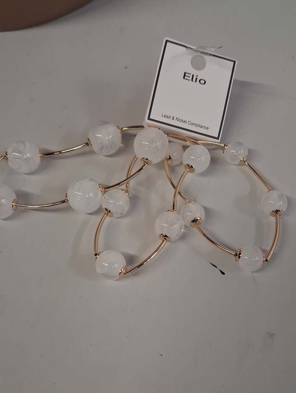 NWT 3 Bead Me Up Bracelets, Cloud White